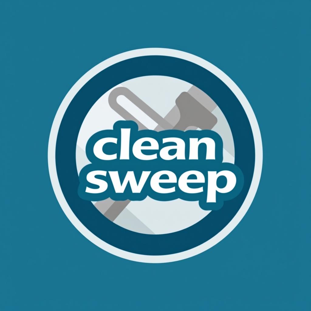  design a logo, , with the text 'clean sweep'.