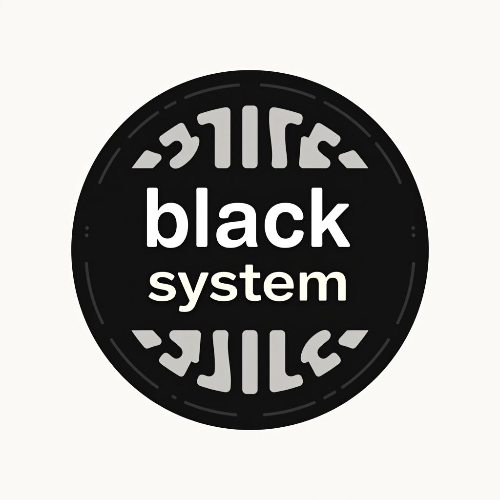  design a logo, black sistem, with the text 'black sistem'.