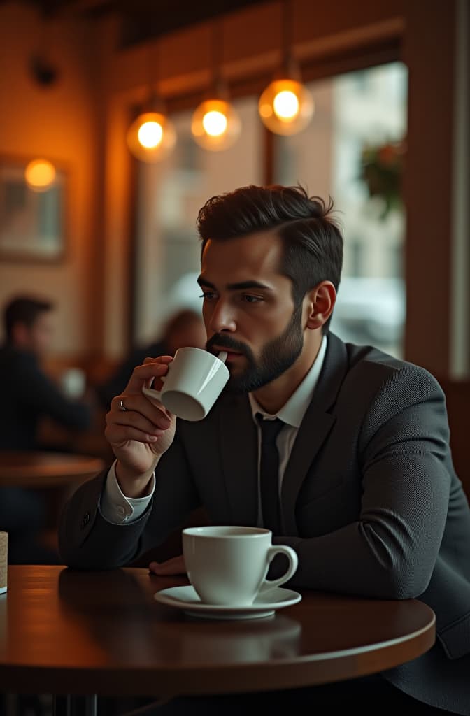  cafe a la tica hyperrealistic, full body, detailed clothing, highly detailed, cinematic lighting, stunningly beautiful, intricate, sharp focus, f/1. 8, 85mm, (centered image composition), (professionally color graded), ((bright soft diffused light)), volumetric fog, trending on instagram, trending on tumblr, HDR 4K, 8K