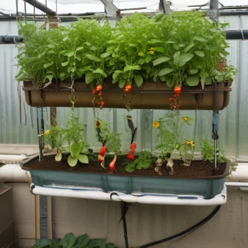 Aquaponics hanging garden