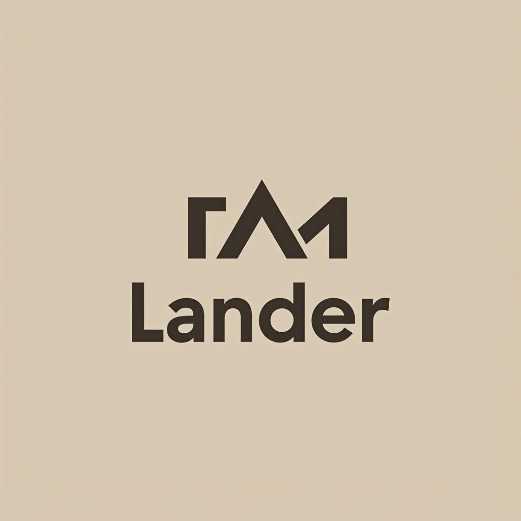  design a logo, minimalistisches linienlogo im thema immobilien, mit dem text ‘lander’