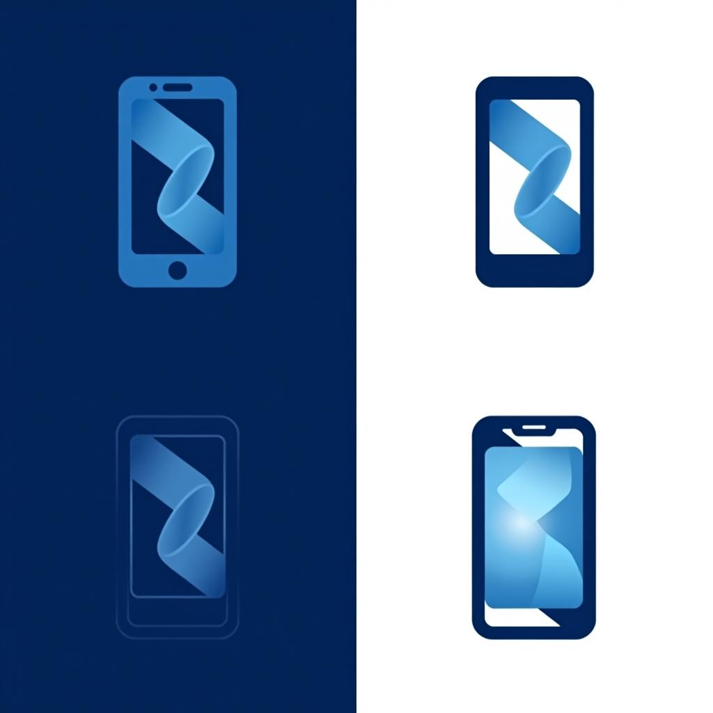  smartphone company logo design, abstract geometric shapes, modern font, minimalistic, blue color, contemporary style, vector graphics, clean and crisp, simple and elegant, high resolution, detailed, 2d illustration. example prompt: abstract geometric shapes, smartphone company logo design, modern font, minimalistic, blue color, contemporary style, vector graphics, clean and crisp, simple and elegant, high resolution, detailed, 2d illustration. highly detailed photo, sharp details, best quality, 4k, raw photo, (logo), professional, trustworthy, bold, clean lines, sans serif font, blue tones, simple shapes, reliable, structured