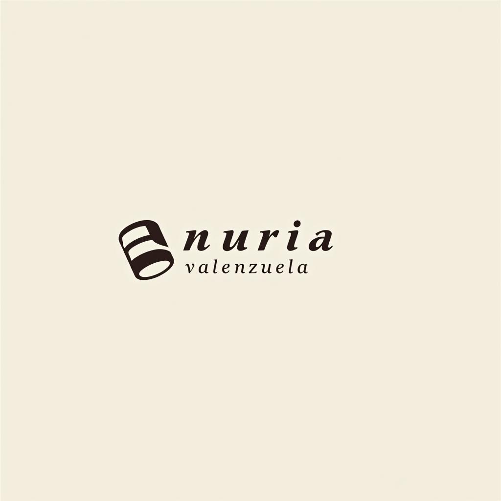  design a logo, quiero un logo para un despacho de abogados que sea sencillo y bonito, with the text 'nuria valenzuela'.