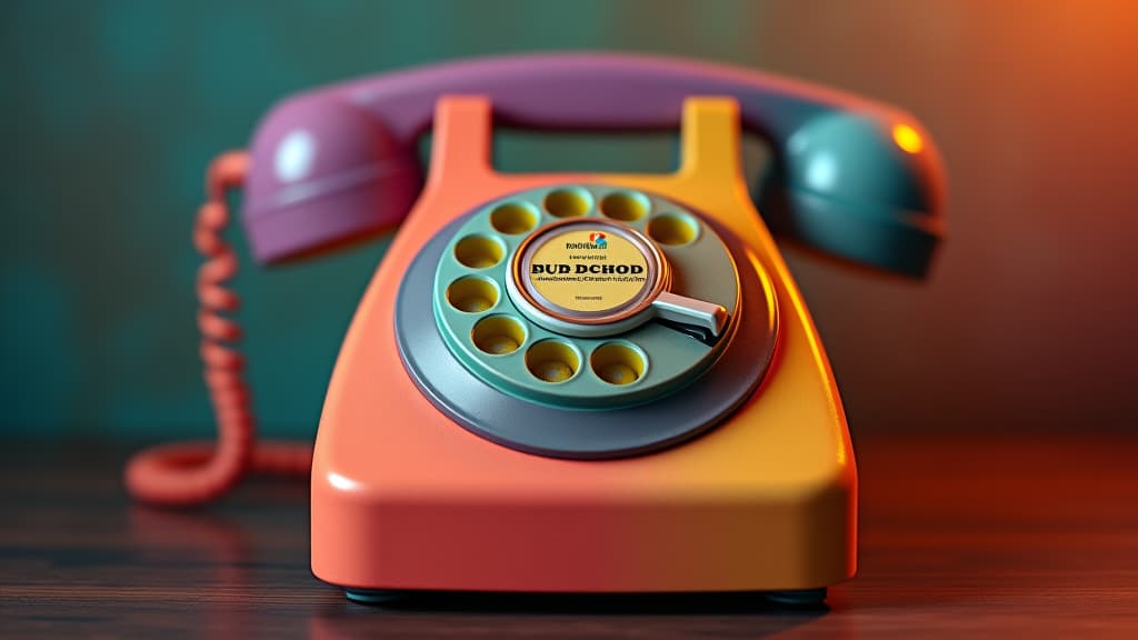  colorful vintage rotary telephone, lgbtq support hotline offering guidance