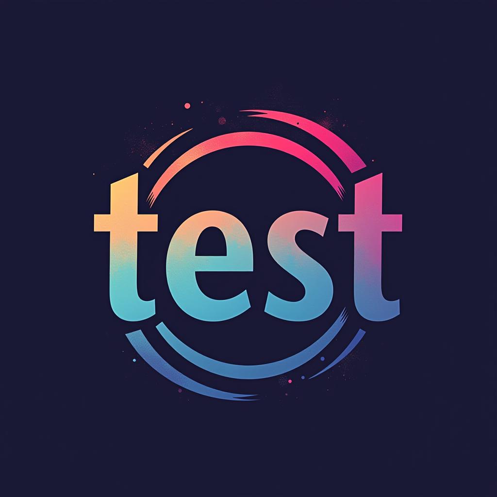  design a logo, , with the text 'test'.