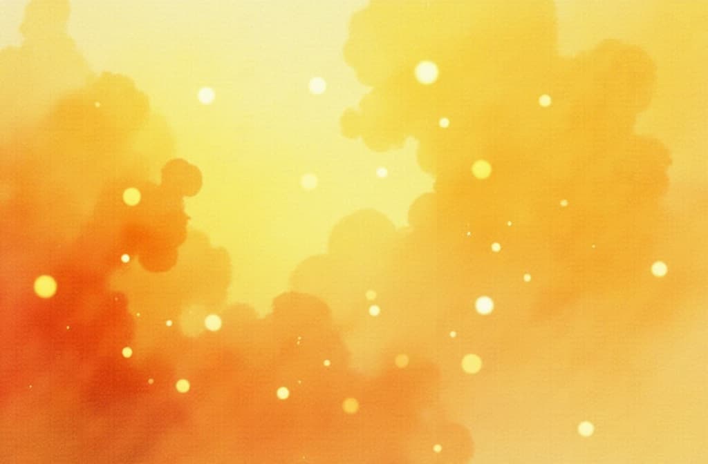  artwork background in yellow orange tones with shiny bokeh ar 3:2, watercolor techniques, featuring fluid colors, subtle gradients, transparency associated with watercolor art