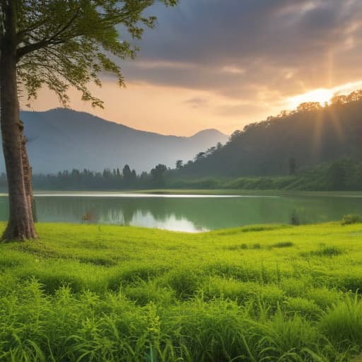 ফুলবাগানে পাখি উড়ে with Nature background