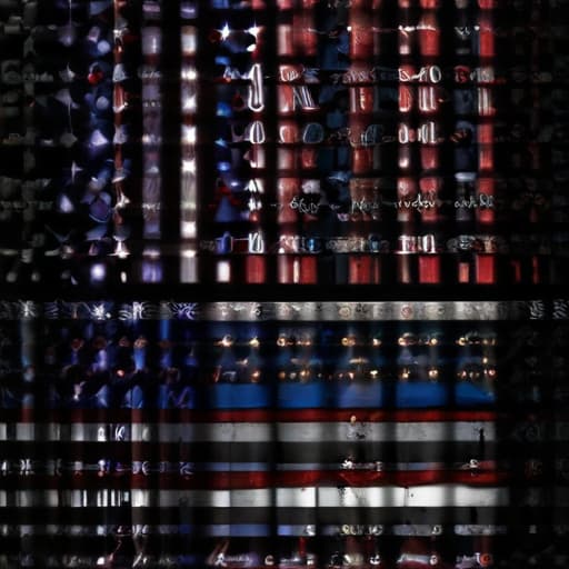 Colors of American flag with Binary background