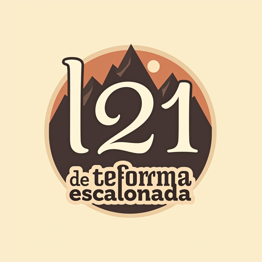  design a logo, , with the text 'l21 de forma escalonada'.