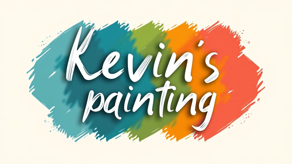  design a logo, in a minimalism style. painting service, with the text 'kevin’s painting '.