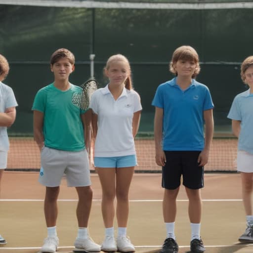 Tennis academy summer camp in Cinematic style