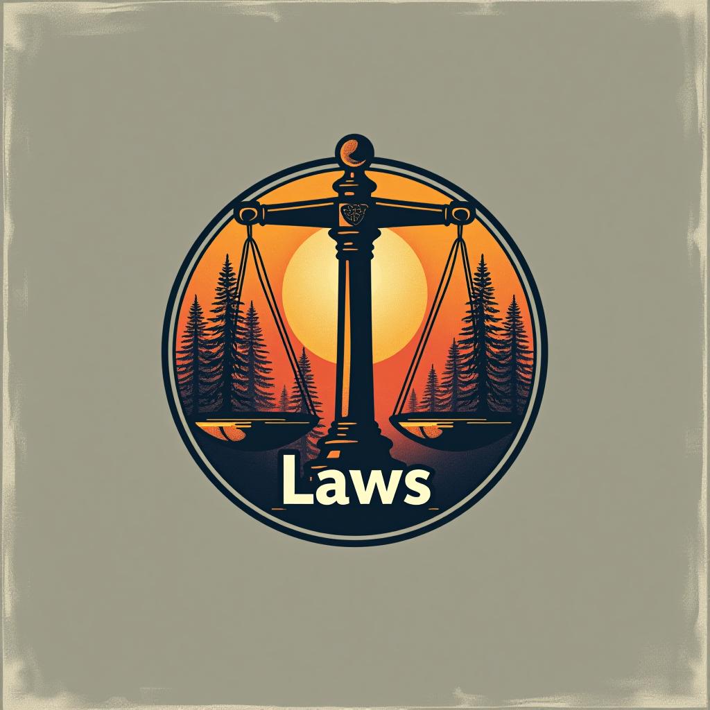  design a logo, derechos , with the text 'laws'.