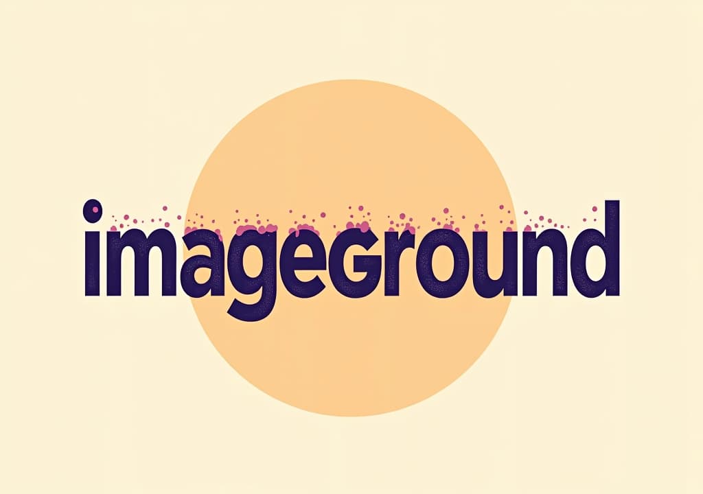  logo of text "imageground", ai girl