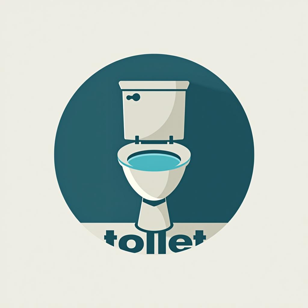  design a logo, , with the text 'toilet'.