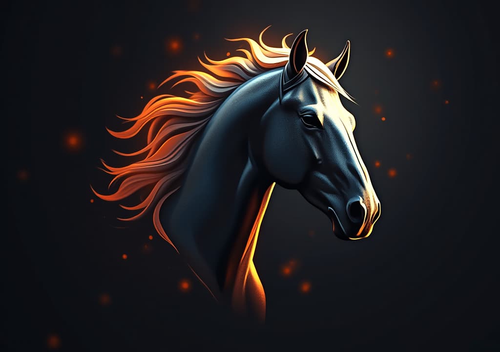  horse logo template, high quality, high details, hd, perfect composition, 4k epic detailed, highly detailed, sharp focus, high resolution