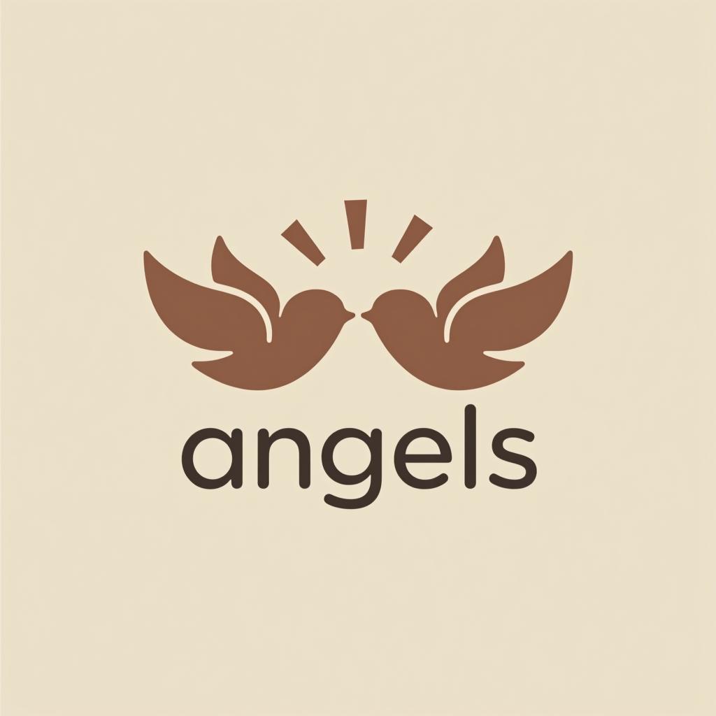  design a logo, in a minimalism style. 水彩スタイル、ロゴ、海、青緑色、、白背景。, with the text 'smile angels'.