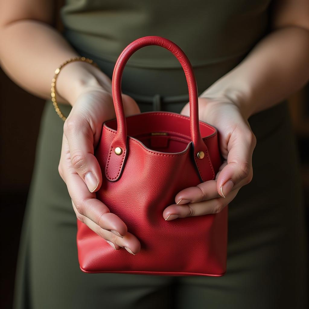  women's hands, crandash, open bag