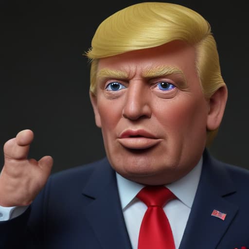 puppet donald trump, ultra realistic, 3d, digital art, artstation, octane render, dynamic, high qualitydetailed, intricate, full of colour