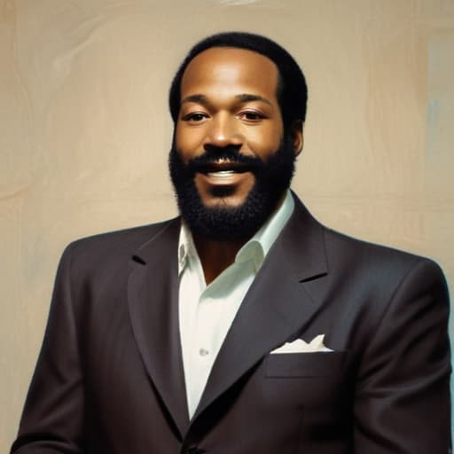 Can you Create Me A Mural Marvin Gaye in Oil painting style