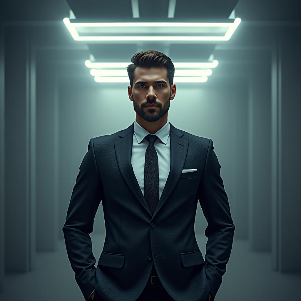  a man, a sports psychologist, is standing in a suit in a gym. hyperrealistic, full body, detailed clothing, highly detailed, cinematic lighting, stunningly beautiful, intricate, sharp focus, f/1. 8, 85mm, (centered image composition), (professionally color graded), ((bright soft diffused light)), volumetric fog, trending on instagram, trending on tumblr, HDR 4K, 8K