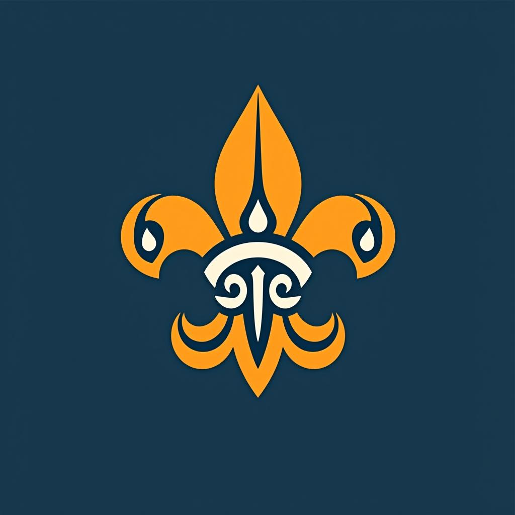  design a logo, , with the text 'boy scouts ⚜️'.