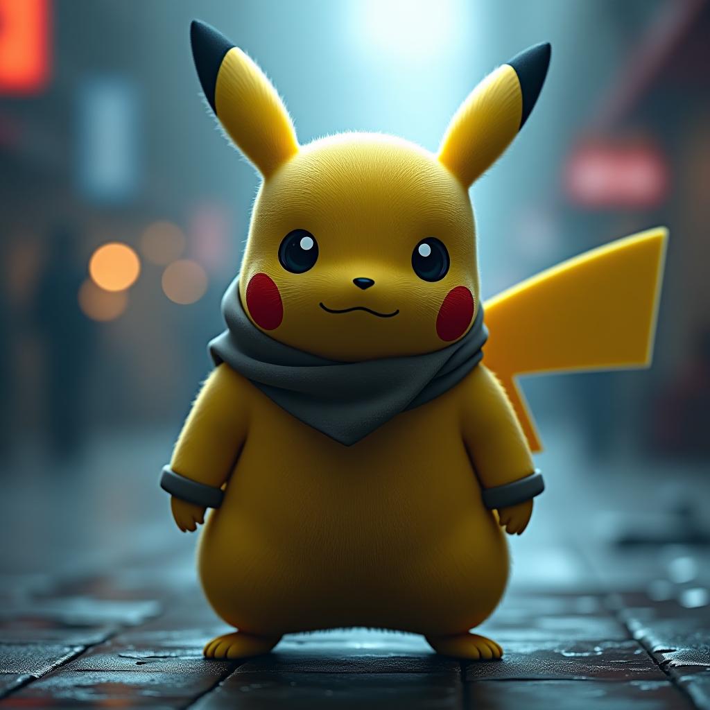  pikachu saying gm fam hyperrealistic, full body, detailed clothing, highly detailed, cinematic lighting, stunningly beautiful, intricate, sharp focus, f/1. 8, 85mm, (centered image composition), (professionally color graded), ((bright soft diffused light)), volumetric fog, trending on instagram, trending on tumblr, HDR 4K, 8K