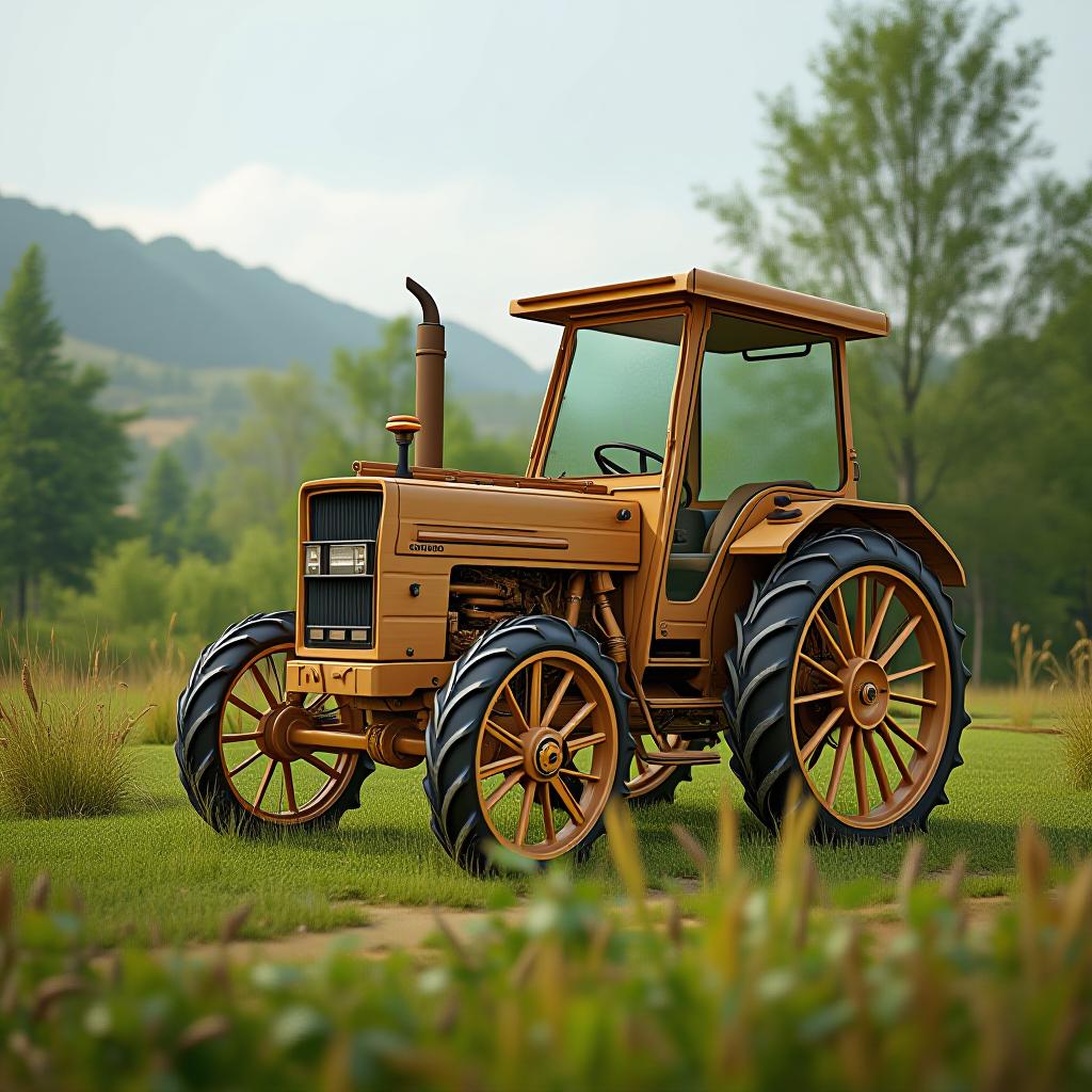  modern agricultural equipment in bamboo wood, award winning, professional, highly detailed, masterpiece