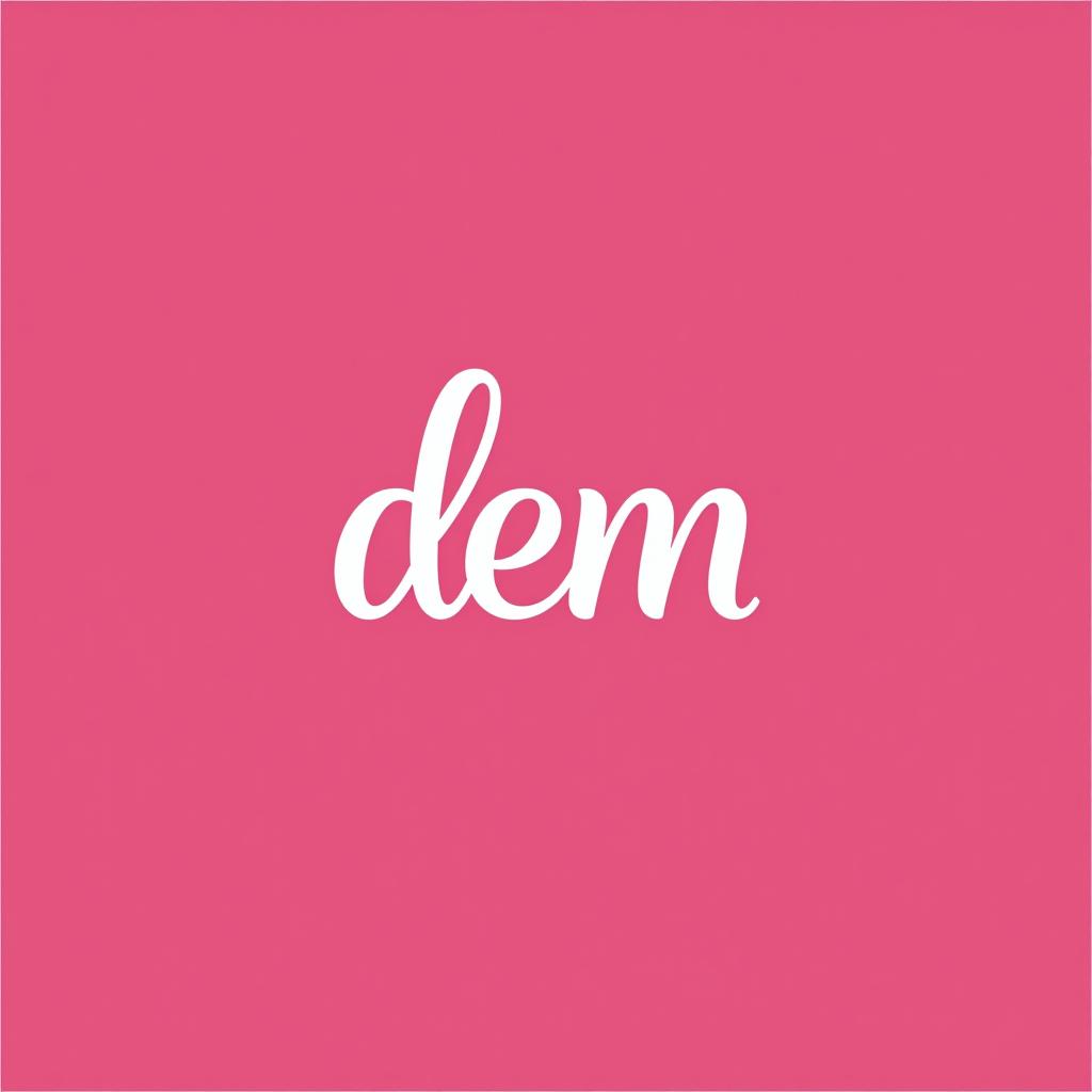  design a logo, beauté, girly, with the text 'dem'.