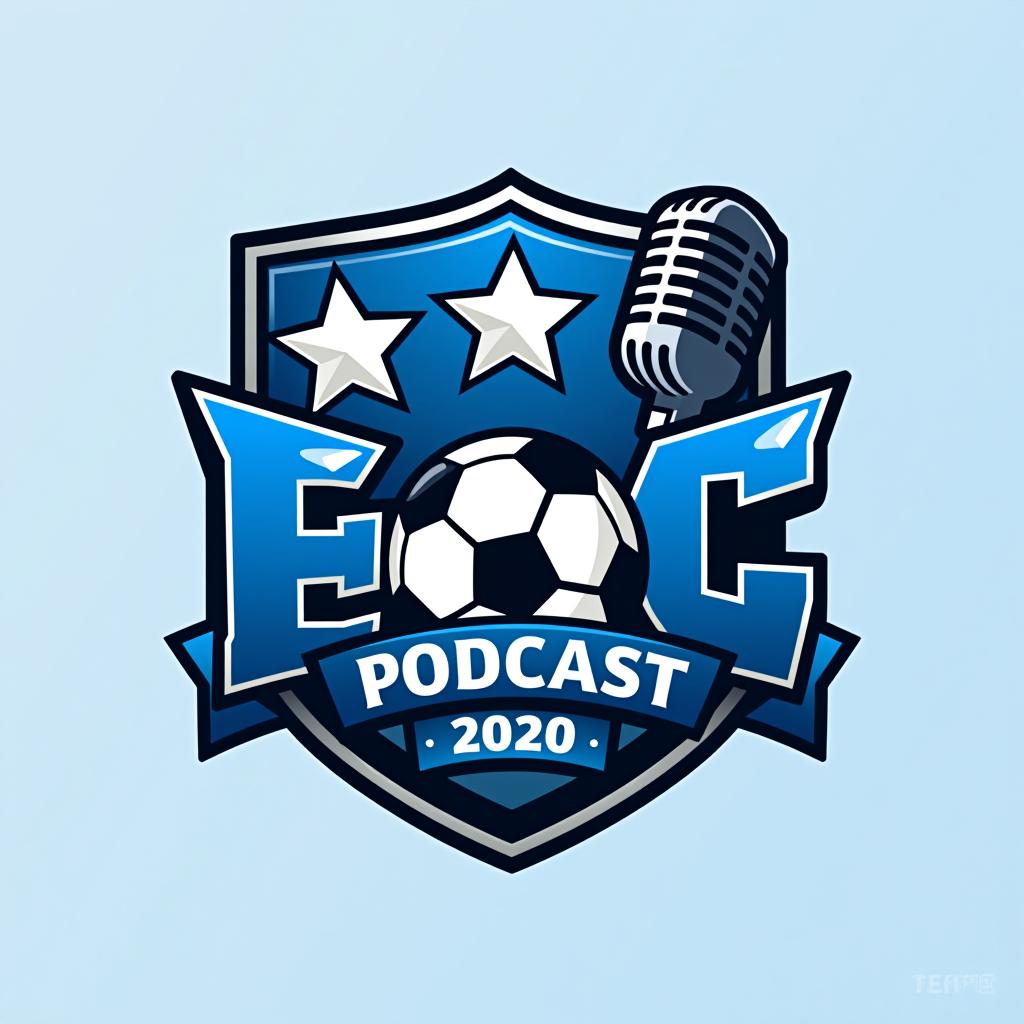  design a logo, crear un logo que represente nuestra cuenta de youtube enfocada en contenido relacionado con eafc, podcast, reviews del juego y jugadores del mismo. incluir las iniciales de los creadores : j, f y n de forma creativa en el logo . incorporar elementos como un balón de fútbol, un micrófono y estrellas para representar podcast, reviews y calidad respectivamente. utilizar una paleta de colores energética con tonos de azul y blanco, y una tipografía moderna con un ligero toque deportivo. el logo debe transmitir dinamismo, pasión por el fútbol y modernidad. se valora la originalidad y la capacidad de representar claramente nuestra temática de contenido. incluye obligatoriamente nuestras iniciales en el logo en letras más