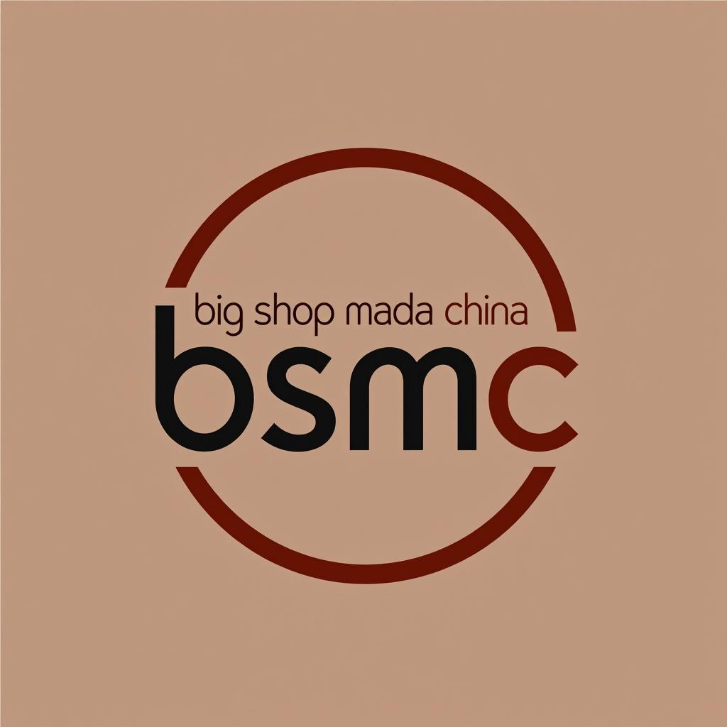  design a logo, big shop mada china , with the text 'bsmc'.