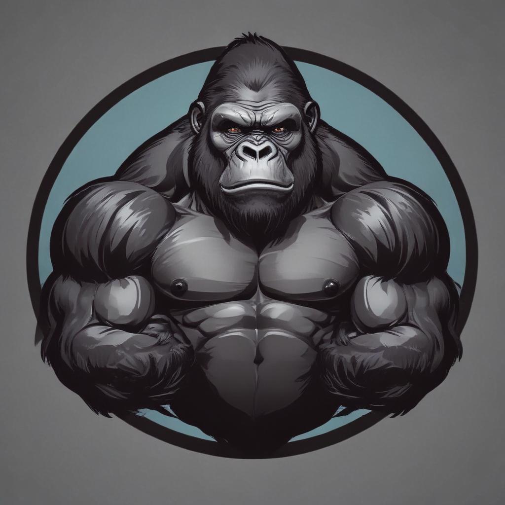 cartoon gorilla logo protien brand