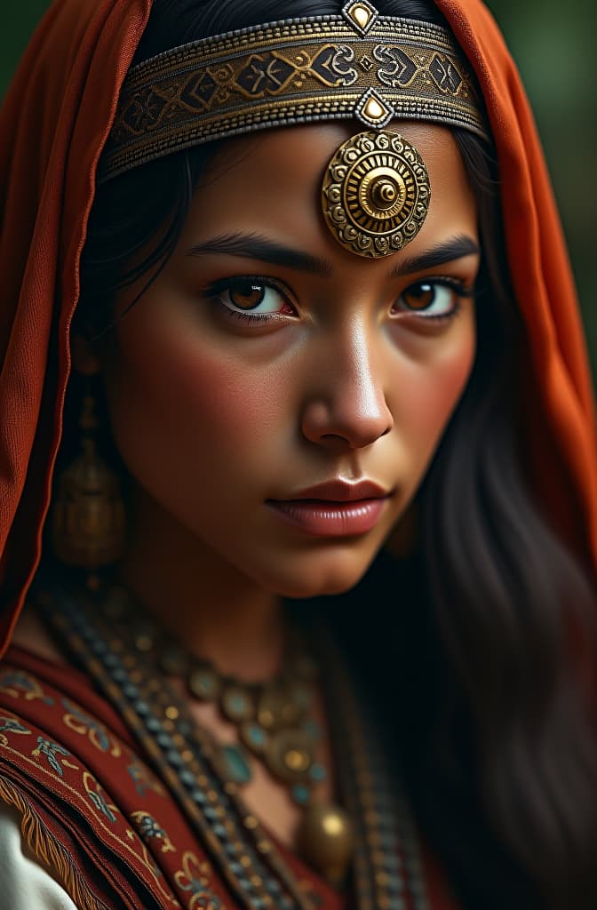  tribus prehispanicas contando historias por tradicion oral, realistic, portrait, art by donato giancola and greg rutkowski, realistic face, digital art, trending on artstation hyperrealistic, full body, detailed clothing, highly detailed, cinematic lighting, stunningly beautiful, intricate, sharp focus, f/1. 8, 85mm, (centered image composition), (professionally color graded), ((bright soft diffused light)), volumetric fog, trending on instagram, trending on tumblr, HDR 4K, 8K