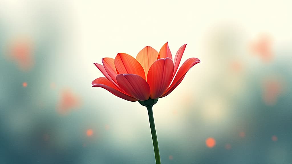  champa flower in worship in front of a watercolor background with copy space