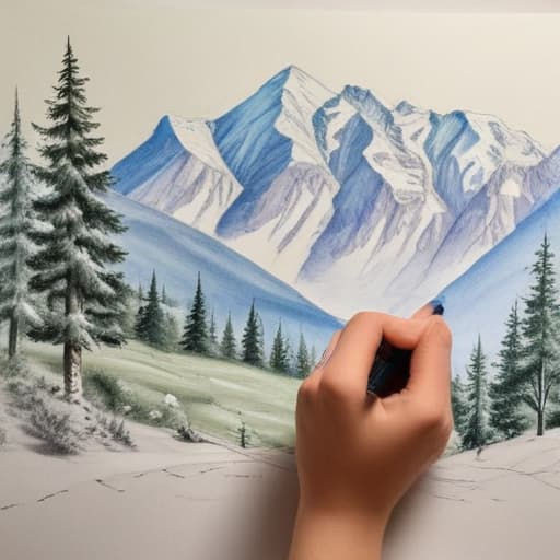 Disegna una montagna