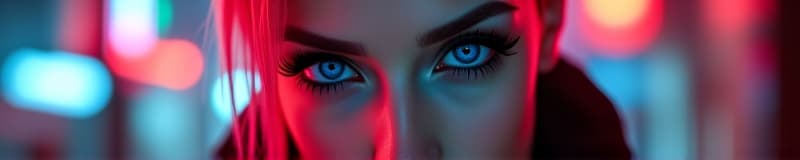  ultra realistic close up portrait ((beautiful pale cyberpunk female with heavy black eyeliner)), blue eyes, shaved side haircut, hyper detail, cinematic lighting, magic neon, dark red city, canon eos r3, nikon, f/1.4, iso 200, 1/160s, 8k, raw, unedited, symmetrical balance, in frame, 8k hyperrealistic, full body, detailed clothing, highly detailed, cinematic lighting, stunningly beautiful, intricate, sharp focus, f/1. 8, 85mm, (centered image composition), (professionally color graded), ((bright soft diffused light)), volumetric fog, trending on instagram, trending on tumblr, HDR 4K, 8K