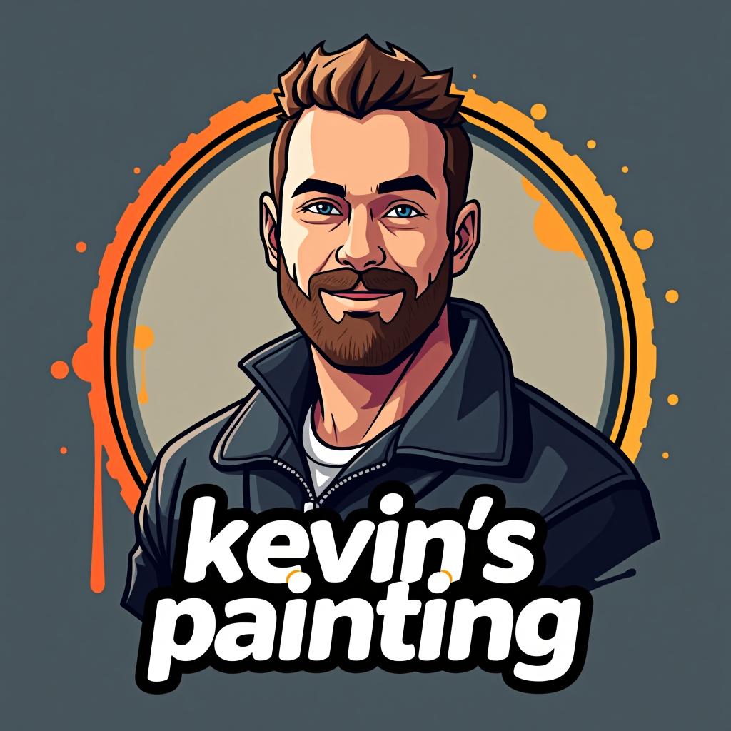  design a logo, in a realism style. painting service , with the text 'kevin’s painting '.