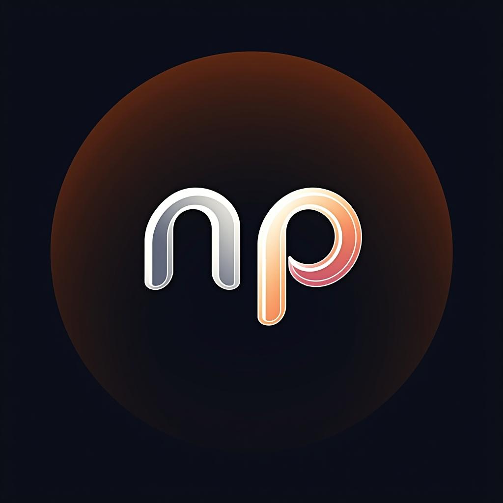  design a logo, , with the text 'np'.