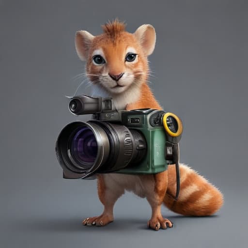 Animal with video camera for YouTube channel avatar in Сюрреалистический style