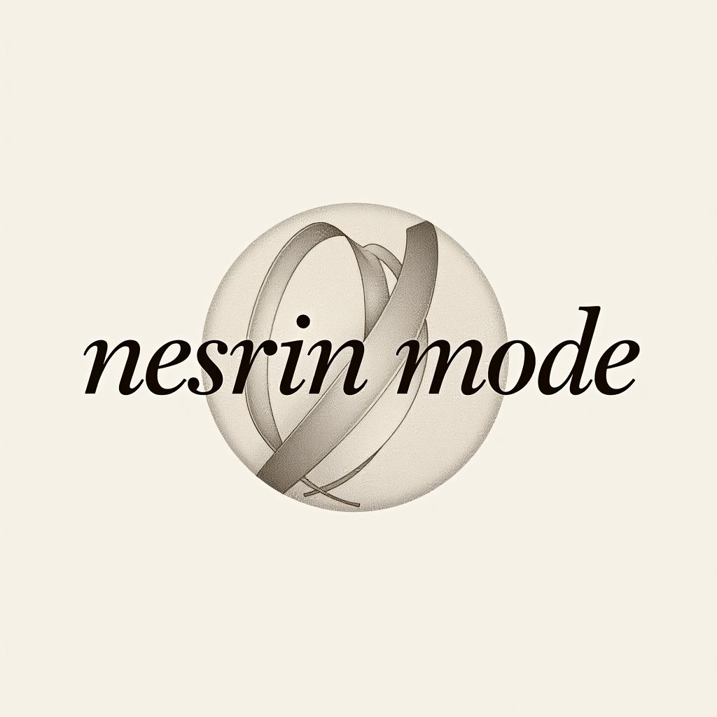  design a logo, in a pencil style. erstelle mir ein logo für ein kleider laden elegant aber auffällig , with the text 'nesrin mode '.