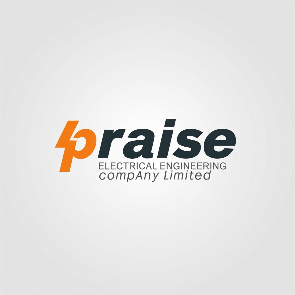  design a logo, , with the text 'praise electrical engineering company limited '.