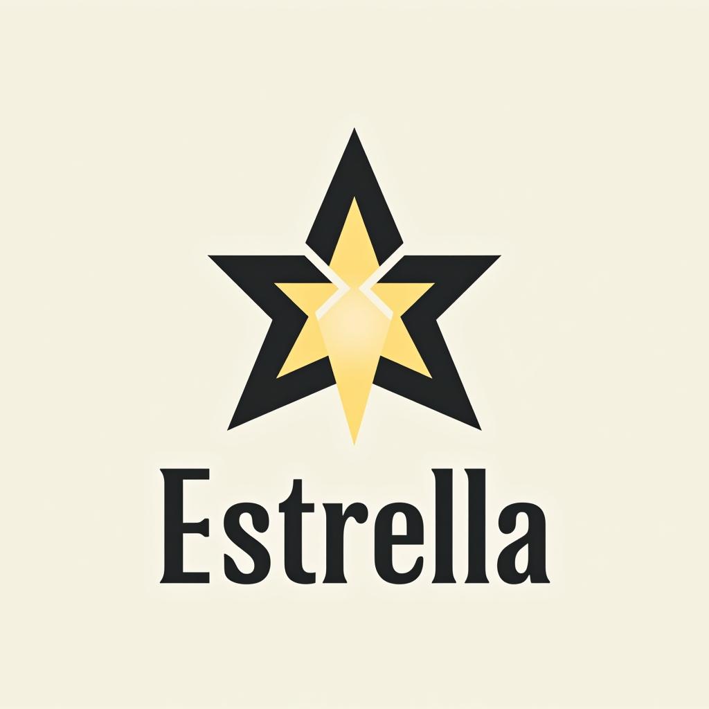  design a logo, estrella de 6 picos y un ciervo dentro, with the text 'grupo financiero estrella '.