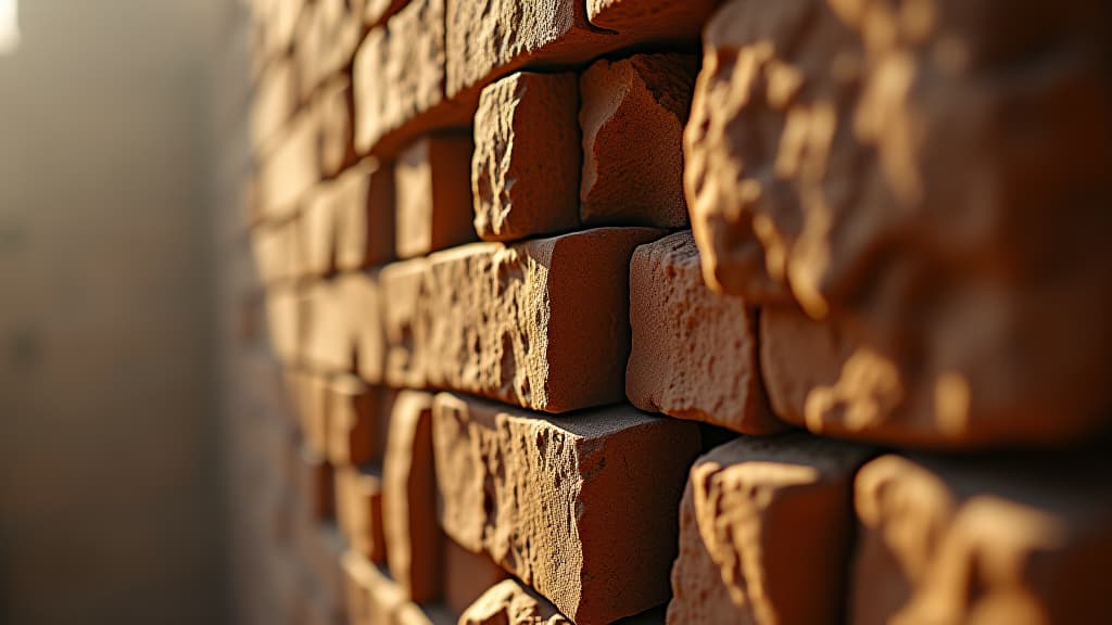  a close up of ancient brickwork, showing the imperfect craftsmanship of the tower of babel, composing a narrative of human endeavor. hyperrealistic, full body, detailed clothing, highly detailed, cinematic lighting, stunningly beautiful, intricate, sharp focus, f/1. 8, 85mm, (centered image composition), (professionally color graded), ((bright soft diffused light)), volumetric fog, trending on instagram, trending on tumblr, HDR 4K, 8K