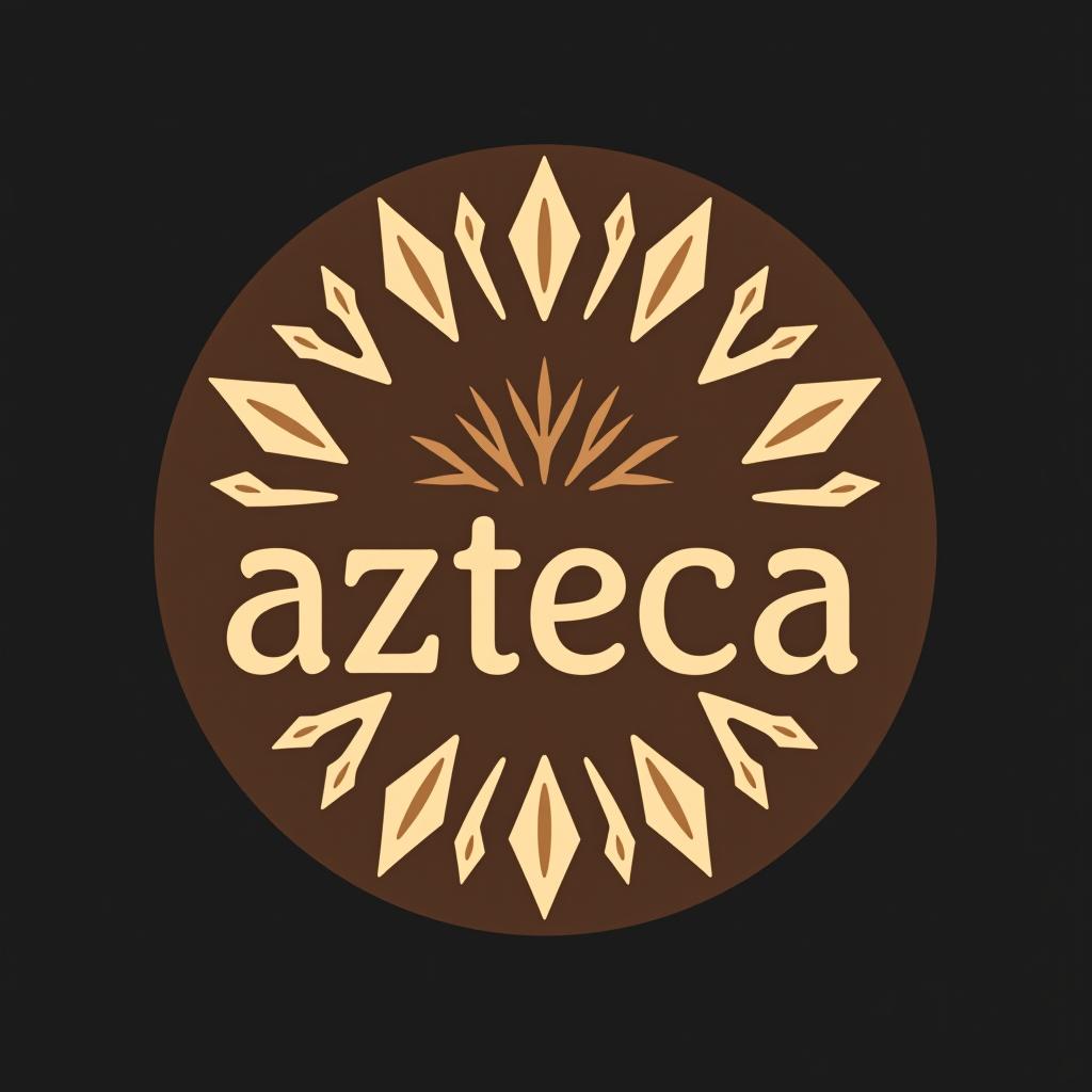  design a logo, simple, with the text 'azteca'.