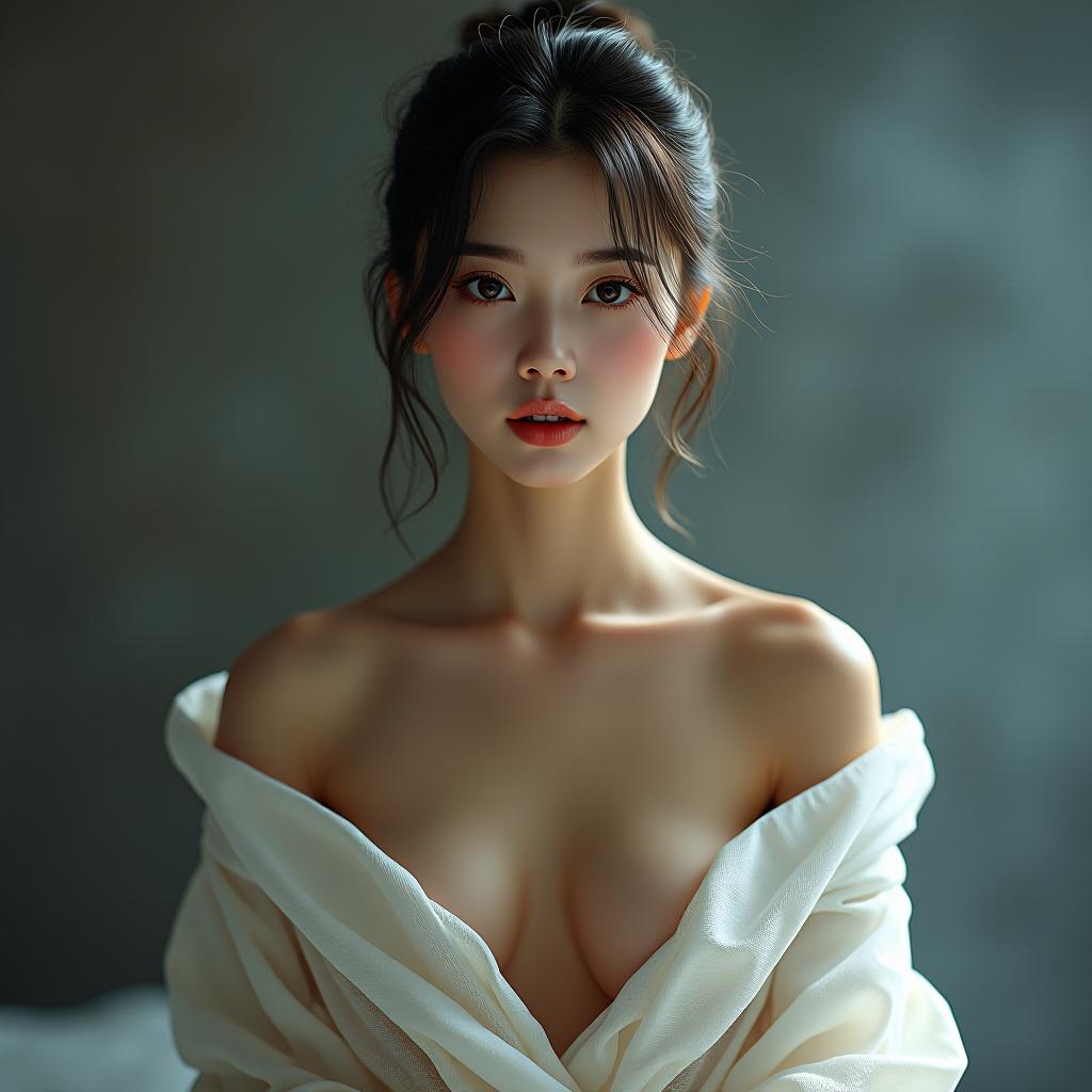  naked asian korean pretty woman hyperrealistic, full body, detailed clothing, highly detailed, cinematic lighting, stunningly beautiful, intricate, sharp focus, f/1. 8, 85mm, (centered image composition), (professionally color graded), ((bright soft diffused light)), volumetric fog, trending on instagram, trending on tumblr, HDR 4K, 8K