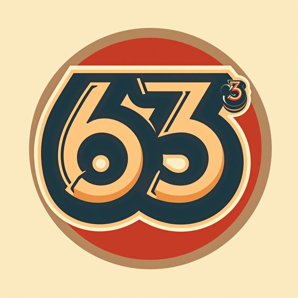  design a logo, , with the text '63s'.