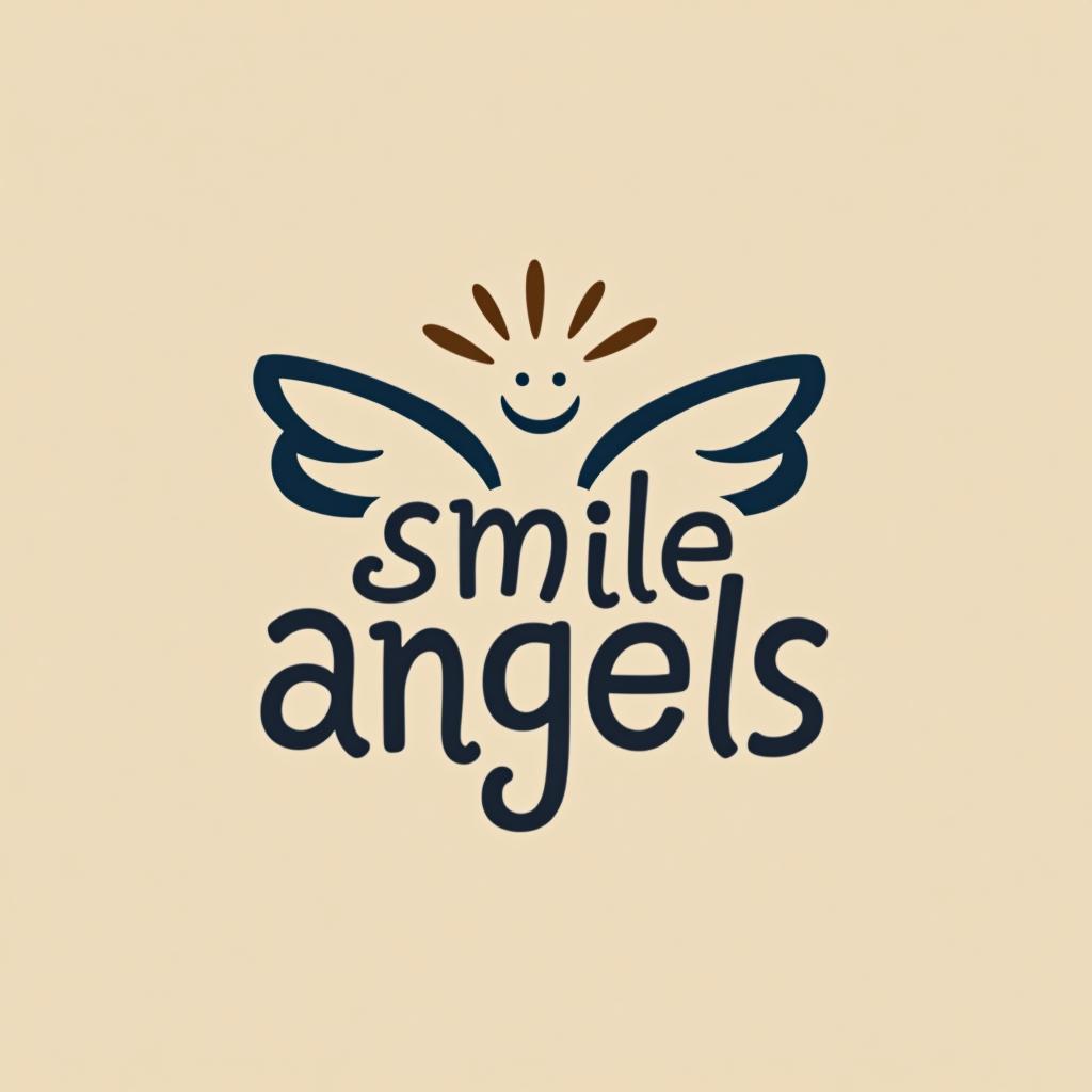  design a logo, , with the text 'smile angels '.