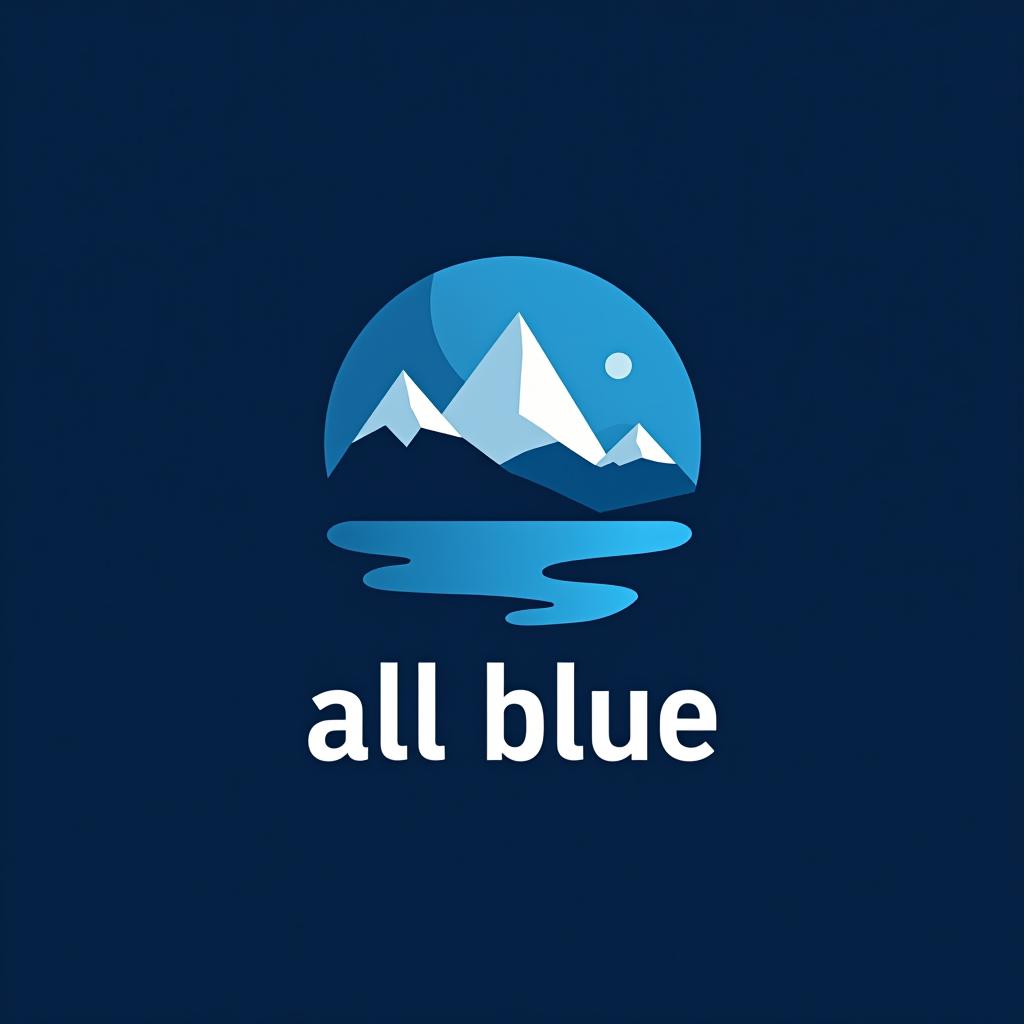  design a logo, la planete terre avec les aiguilles nord sud est ouest d’une boussole., with the text 'all blue'.