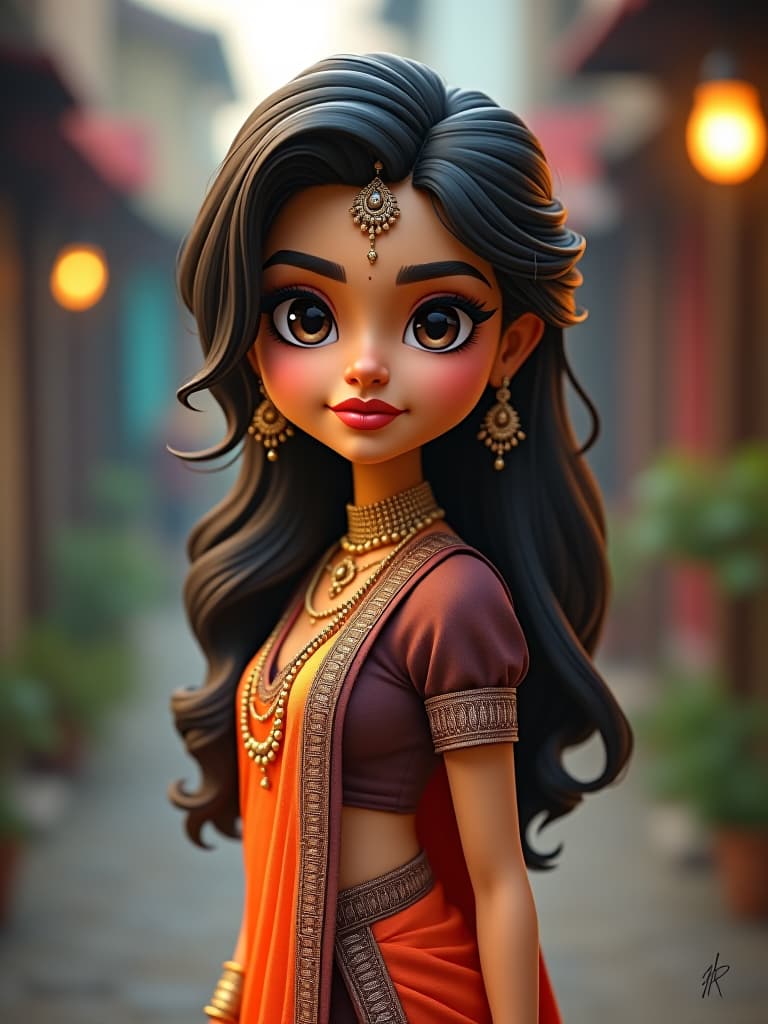  chibi realistic caricatures of bollywood actress hyperrealistic, full body, detailed clothing, highly detailed, cinematic lighting, stunningly beautiful, intricate, sharp focus, f/1. 8, 85mm, (centered image composition), (professionally color graded), ((bright soft diffused light)), volumetric fog, trending on instagram, trending on tumblr, HDR 4K, 8K