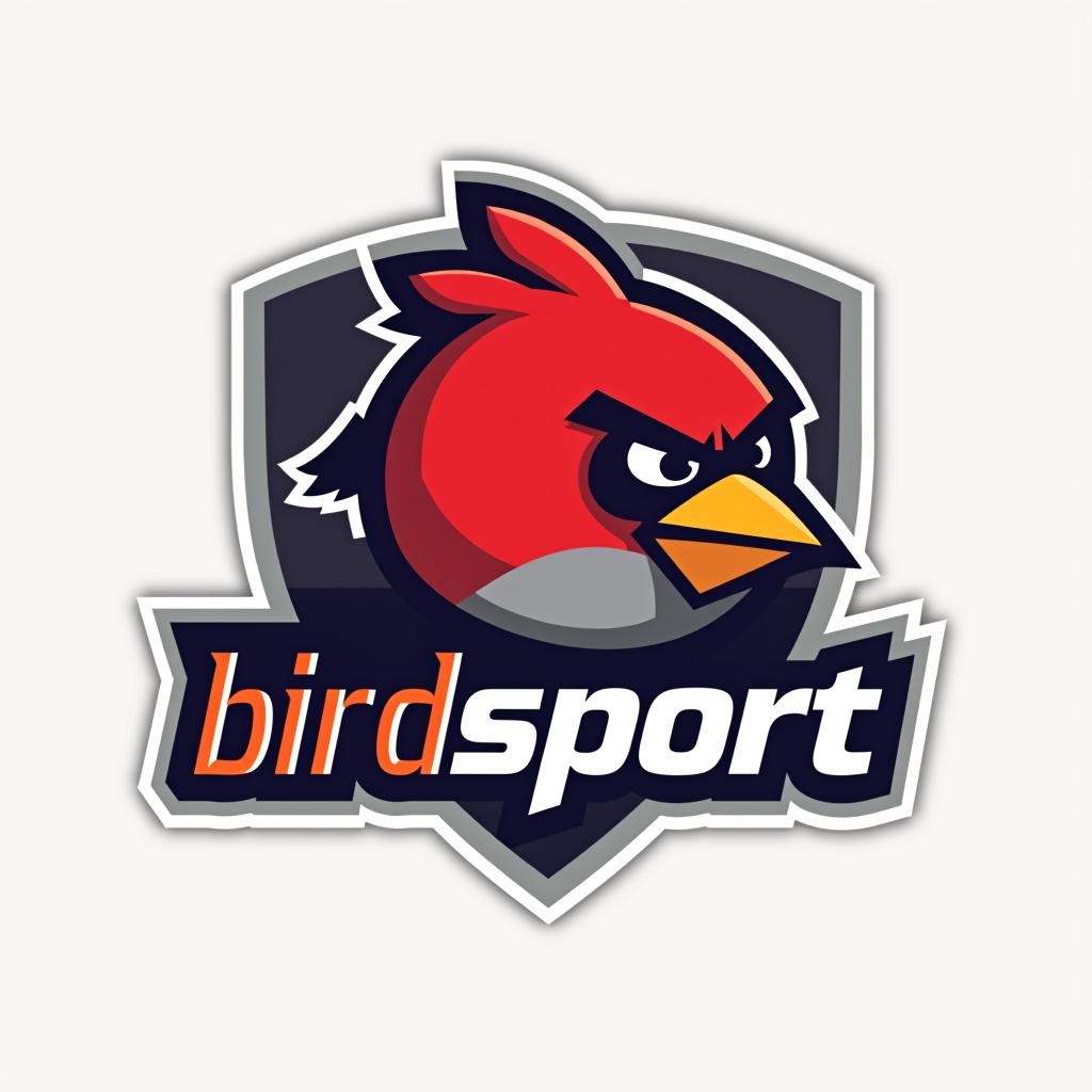  design a logo, esport logo angry bird, with the text 'bird esport '.