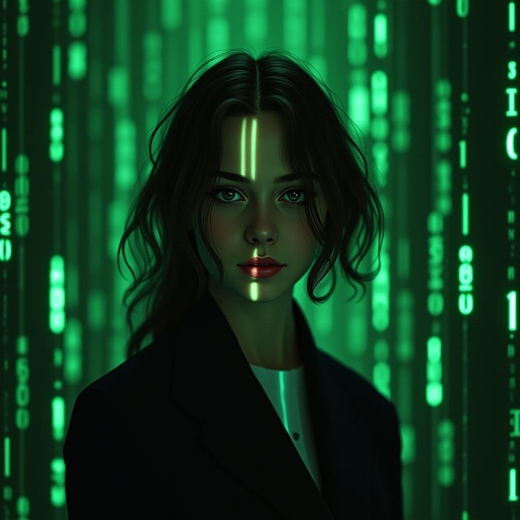  a girl who found herself in the matrix.